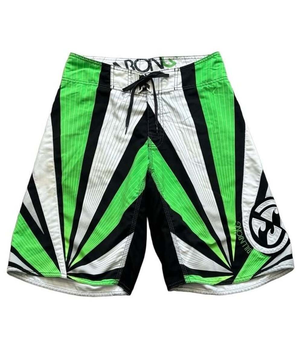 Billabong Andy Irons Boardshorts Black Green White Y2K